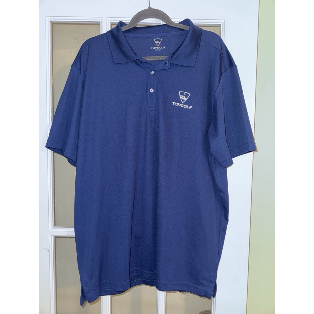 Top Golf Shirt Mens 2XL Golf Polo Outdoor Active Wear Navy Blue Casual